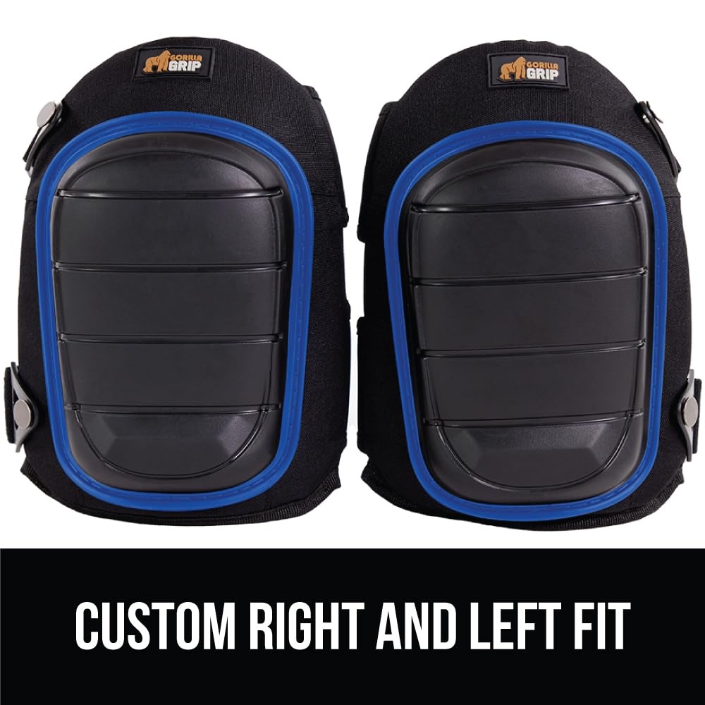 image:imageGORILLA GRIP Knee Pads for Work All Day Comfort Gel Cushion and Soft Foam for Men Slip Resistant Heavy Duty Hard Cap Adjustable Straps for Flooring Construction and Gardening BlackRoyal Blue