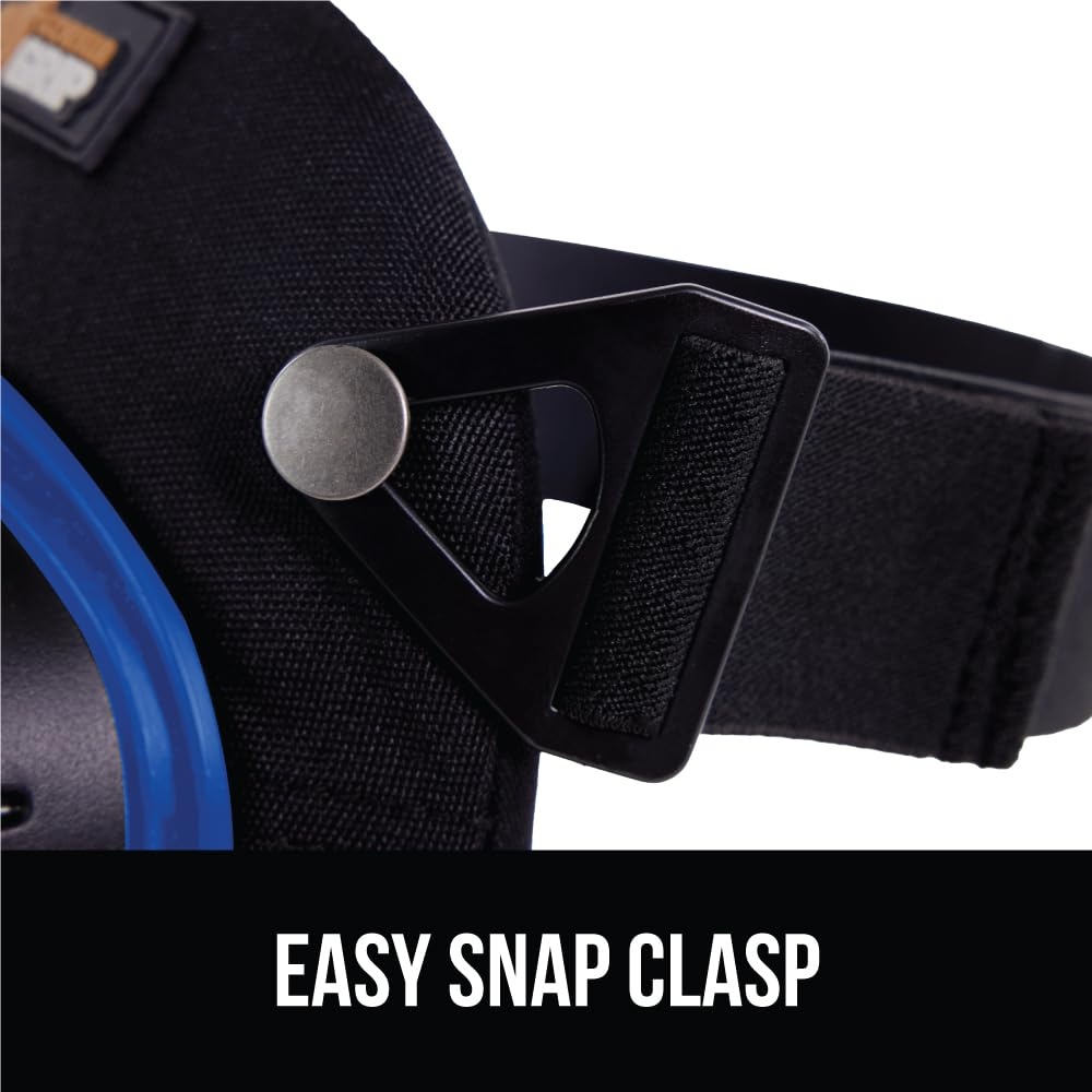 image:imageGORILLA GRIP Knee Pads for Work All Day Comfort Gel Cushion and Soft Foam for Men Slip Resistant Heavy Duty Hard Cap Adjustable Straps for Flooring Construction and Gardening BlackRoyal Blue