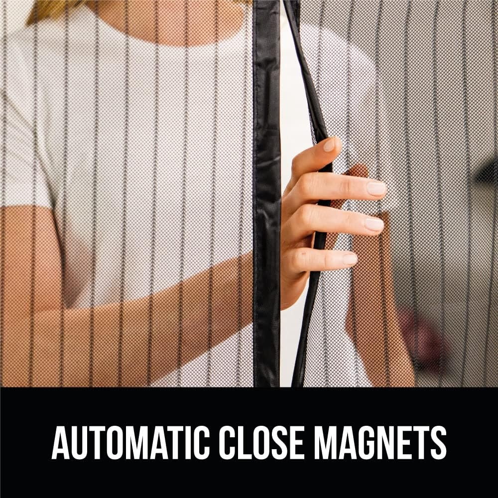 image:imageGORILLA GRIP Magnetic Screen Door Hands Free Mesh Curtain Keeps Bugs and Mosquitos Out Automatic Magnet Closure Heavy Duty Patio Sliding Dog Doors Cover Window Screens Protector Black 39x8339 x 83