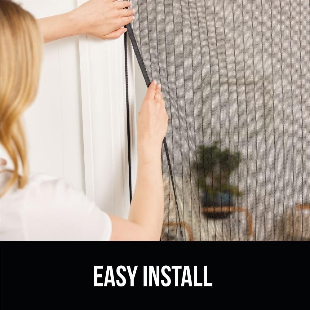 image:imageGORILLA GRIP Magnetic Screen Door Hands Free Mesh Curtain Keeps Bugs and Mosquitos Out Automatic Magnet Closure Heavy Duty Patio Sliding Dog Doors Cover Window Screens Protector Black 39x8338 x 82