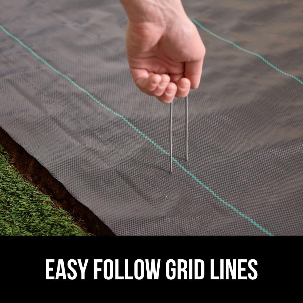 image:imageGORILLA GRIP Weed Barrier Fabric 3 FT x 50 FT Heavy Duty Woven Landscape Fabric 32oz Weed Control Ground Cover for Garden Beds amp Mulch Permeable Underlayment for Landscaping Home amp Commercial Use32 Oz Woven Polypropylene