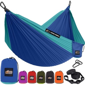image:imageGORILLA GRIP Durable Camping Hammock with Heavy Duty Tree Straps Portable Hammocks for Outside Easy to Use Travel Swing Chair Outdoor Camper Hiker Essentials Backpacking Gear Gifts Single BlueDark BlueLight Blue