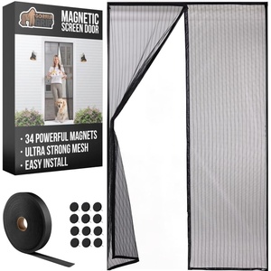 image:imageGORILLA GRIP Magnetic Screen Door Hands Free Mesh Curtain Keeps Bugs and Mosquitos Out Automatic Magnet Closure Heavy Duty Patio Sliding Dog Doors Cover Window Screens Protector Black 39x8338 x 82