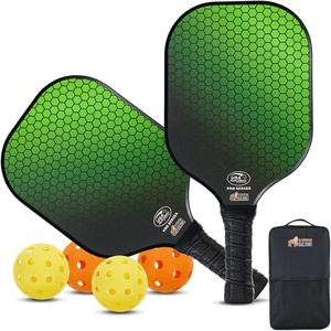 image:imageGorilla Gear USAPA Approved Pickleball Starter Set Fiberglass Paddles with Bag and Balls Indoor Outdoor Court Use Comfortable Racket Grip Oversized Sweet Spot Pickle Ball Paddle for Men WomenGreen