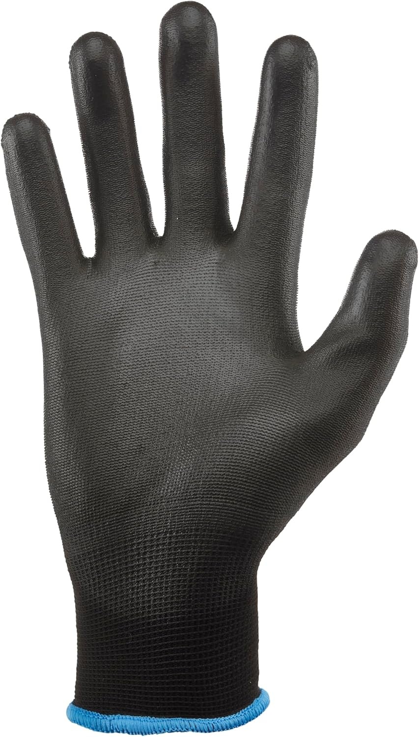 image:imageGorilla Grip 2505725 Slip Resistant All Purpose Work Gloves 5 Pack Large BlackBlackBlue