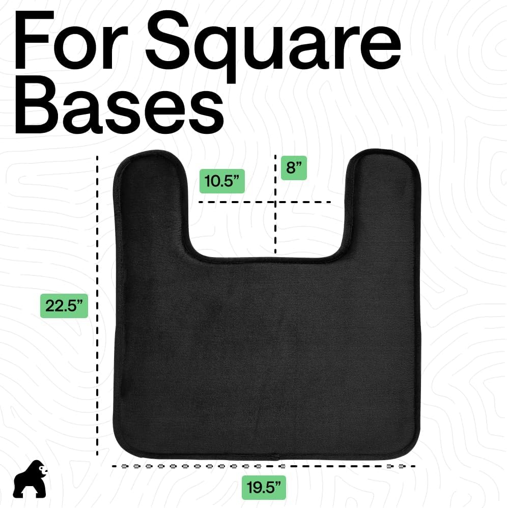 image:imageGORILLA GRIP Textured Backing Bathroom Rugs Soft Memory Foam Absorbent Striped Bath Mats Machine Washable amp Fade Resistant Bathmat Accessories for Floor Home Decor Shower Essentials Grey 30x18Black